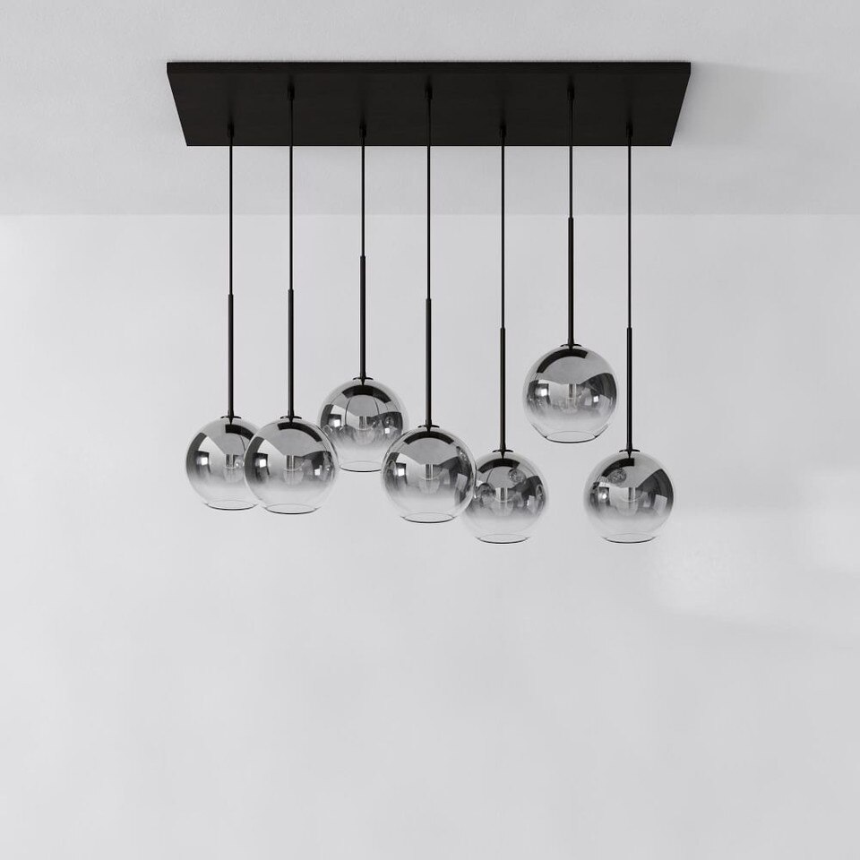 Sculptural Glass 7Light Globe Chandelier Metallic Ombre west elm United Kingdom